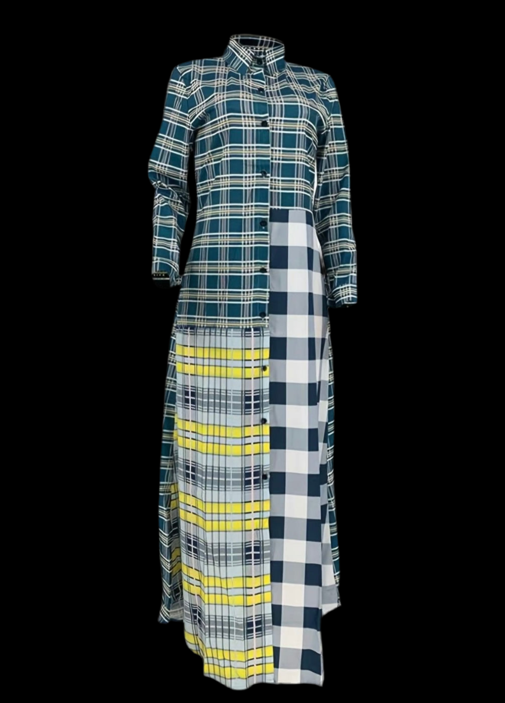 Plaid Patchwork Top